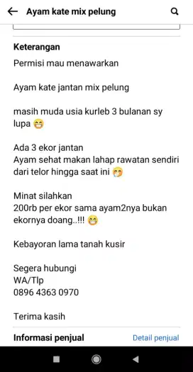 Ayam kate mix pelung