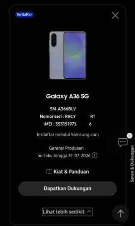Samsung a36 8/256 like new sekali