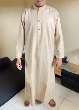 Gamis Pria Koko Pakistan Krem Polos – Elegan & Nyaman | Ukuran XL