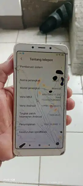 Redmi 6a.  2/16. Mnus krtu ga bca retak jd sma noda lainnya ok