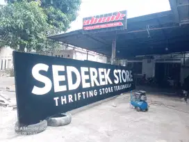 Papan nama, neon box & huruf timbul