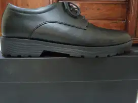 Sepatu Prabu Pangestu Black - Sepatu Kulit Derby Pria - 42