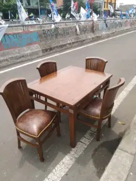 Meja makan jati jepara 1 set