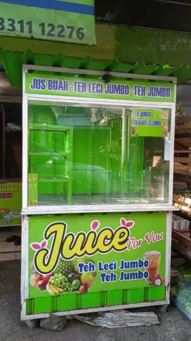 Rombong gerobak es jus