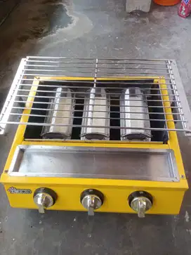 OMICKO Pemanggang Sosis 3 tungku. Siap Pakai.