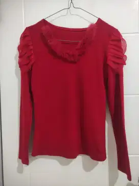 Kaos lengan panjang wanita variasi bulu2