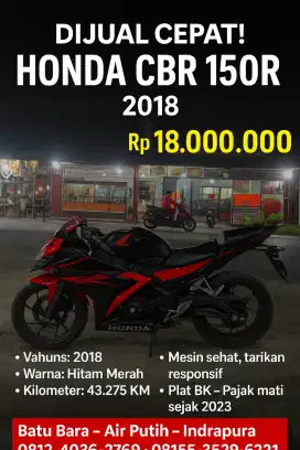 Di jual CBR150R 2018