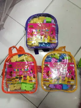 Mainan anak block Lego tas 40pcs