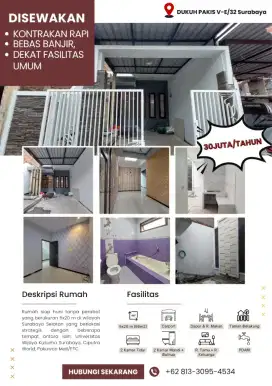 Disewakan Rumah Nyaman Dukuh Pakis Surabaya - Siap Huni & Strategis!
