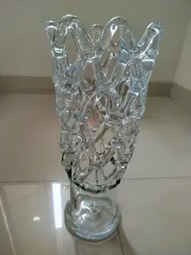 Vas bunga tinggi kaca tebal tinggi baru mulus
