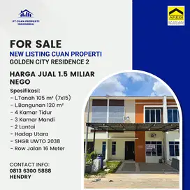 Dijual Cepat Rumah Golden City Residence 2 Semi Furnish Siap Huni