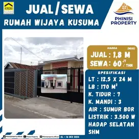 RUMAH 1LANTAI 7KAMAR DI WIJAYA KUSUMA