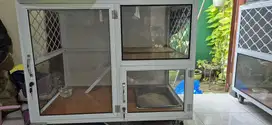 Kandang Kucing Premium + kandang besi + tempat tidur kucing kayu