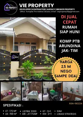 TURUN HARGA  KARENA BU, NEGO SAMPE DEAL, DI ARUNDINA JAKTIM