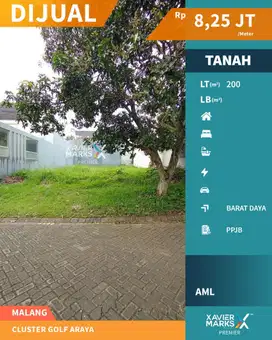 Dijual Tanah Siap Bangun di Araya Golf Malang