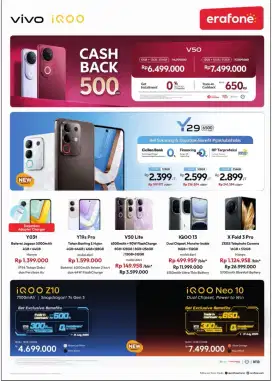 VIVO V50 CASHBACK 500RB