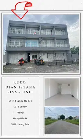 JUAL SEWA RUKO DIAN ISTANA GRAHA FAMILY 3 LANTAI BARU SIAP CUAN SHM