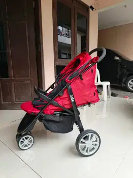 Stroller Joie Litetrax 3 Maroon Mulus Normal