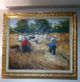 Jual cepat lukisan petani asli tangan