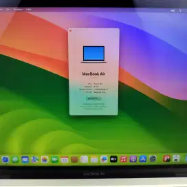 Macbook Air M1 2020 Ram 8 Ssd 256
Layar 13 inch Full set Silver buat
