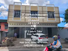 Di Jual Ruko Baru 2 lt. Ada 3 unit, jl.Mon.Emmy Saelan