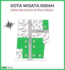 Include Fasum Jalan Cor Beton 5 meter, Kavling SHM Kta Wisata CBD. SHM