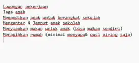 Lowongan Pengasuh Anak