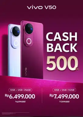 CASHBACK 500RB VIVO V50 5G BISA KREDIT TANPA DP SYARAT CUMA KTP