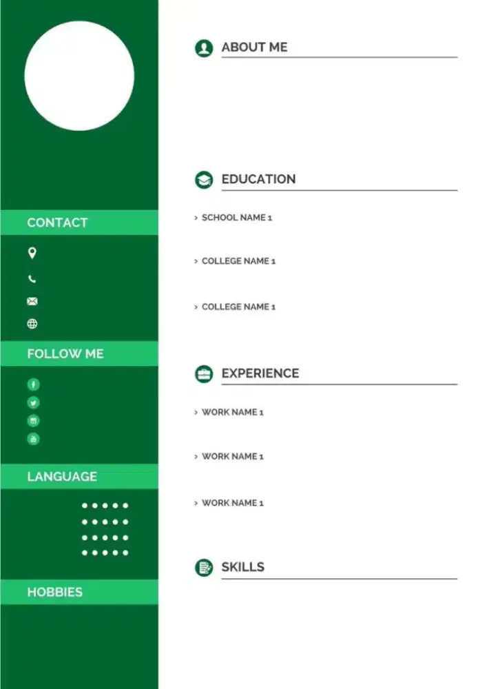 JASA PEMBUATAN CV (TERSEDIA BERAGAM TEMPLATE)