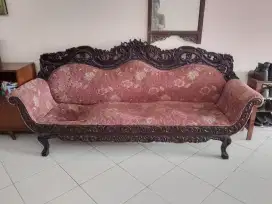 (COD) Sofa Bekas Rangka Kayu Jati Asli Tahun 80an