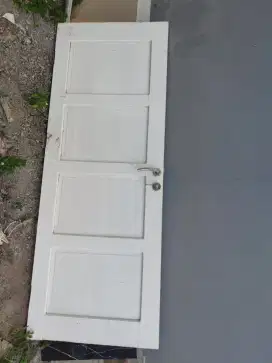 Daun Pintu Jati UK 80*210 + engsel dan kunci