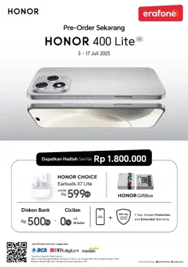 Pree order honor 400 series di erafone