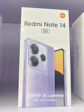 Redmi note 14 5G Ram 8/256gb hitam baru garansi resmi nasional