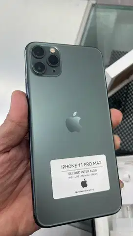 iPhone 11 Pro Max  64gb - Second Inter Fullset mulus no minus.