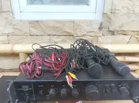 Amplifier merk sansui AU-217 & cassette desk kenwood KX-31B