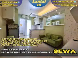 Miliki Segera! Sewa 3Bulan 2BR Furnished Samping Mall Di Bassura City