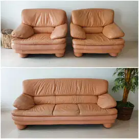 Sofa Kulit Asli - 3+1+1 Seater