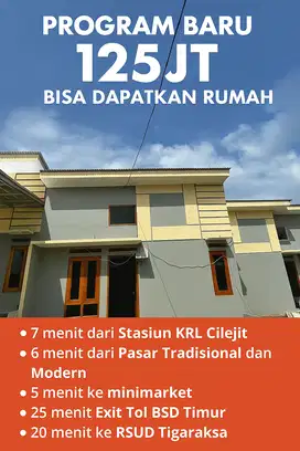 Cluster Rumah Harga Murah 2 Kamar Tidur