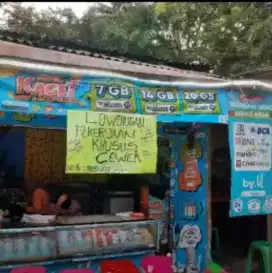 loker jaga konter khusus PEREMPUAN