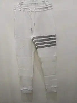 THOM BROWNIAN WHITE JOGER PANTS