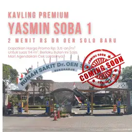 Tanah Sektor 9 Solo Baru 3 Jt-an/m2: Dekat RS Dr. OEN, SHM