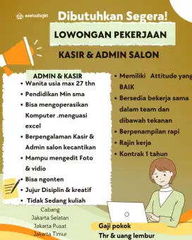 Lowongan Admin salon