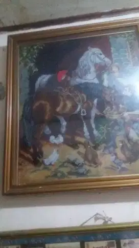 Jual kristik biasa besar dalam kaca 3 dimensi gambar kuda