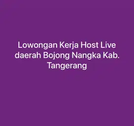 Lowongan Kerja Host Live