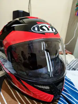 Helm kyt full face kondisi 90% dobel visor