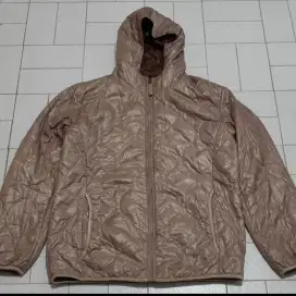 Jaket Parasut Puffer Uniqlo Coklas Susu