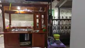 Jual semua gerobak Mie ayam bakso 2 lubang dandang+show case Polytron
