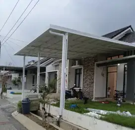 Perbaikan atap bocor dan pemasangan canopy