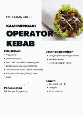 Lowongan Kerja (Operator Kebab)