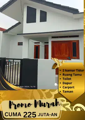 HUNIAN CANTIK 2 KAMAR HANYA 1 UNIT TERSISA MULAI DARI 300 JUTAAN